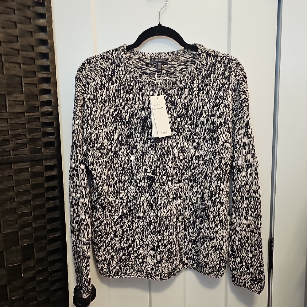 EILEEN FISHER Women's Black and White Sweater NWT Luxury